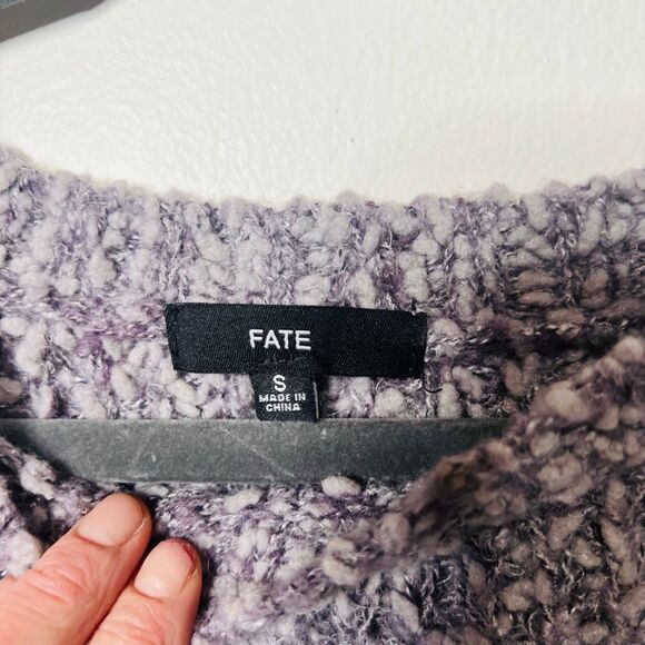 Fate Purple Gray Boucle Sweater Sz Small - Picture 2 of 7
